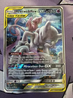 Pokemon TCG Mewtwo & Mew GX SM191 Holo Trading Card Black Star Promo LP - Image 1