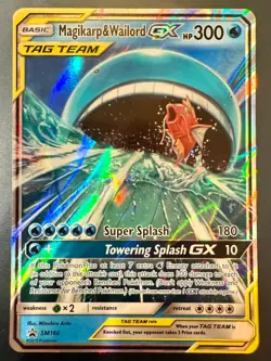 Magikarp & Wailord Tag Team GX LP SM166 Sun & Moon Promo Pokemon TCG - Image 1