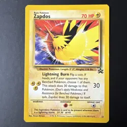 Pokemon TCG Zapdos 23/53 Black Star Promo Regular LP. - Image 1