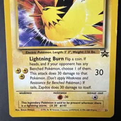 Pokemon TCG Zapdos 23/53 Black Star Promo Regular LP. - Image 5