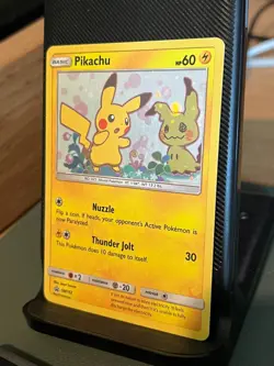 Pikachu SM162 Tag Team Blister Promo - Sun & Moon - Holo Rare - Pokemon 2019 LP - Image 1