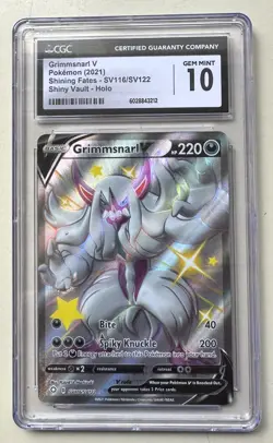 Grimmsnarl V CGC 10 - Shiny Vault Holo SV116/SV122 - Shining Fates 2021 Pokemon - Image 1