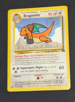 Dragonite 5 Black Star Promo First Movie WB Pokemon Card TCG LP - MP - Image 1