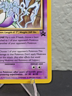 Pokemon TCG Mewtwo Black Star Promo LP #12 Nintendo Power, Vintage 2000 - Image 2