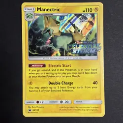 Manectric SM130 - Prerelease Sun & Moon Celestial Storm Holo Promo Pokemon TCG - Image 1