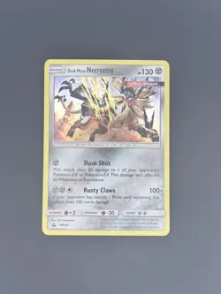 Pokemon TCG Card Dusk Mane Necrozma SM107 SM Black Star Promo Holo Shiny LP - Image 2