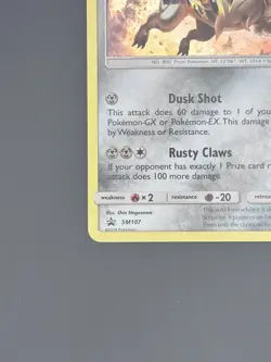 Pokemon TCG Card Dusk Mane Necrozma SM107 SM Black Star Promo Holo Shiny LP - Image 4