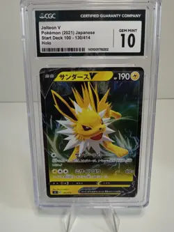 Jolteon 2021 Pokemon Japanese Eevee Heroes #130 CGC Gem Mint 10 - Image 1