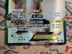 Regirock EX Fates Collide 43a/124 Ultra Rare Full Art Pokemon Card 2017 LP - Image 3