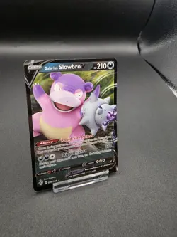 Pokemon TCG Galarian Slowbro V Darkness Ablaze Ultra Rare Card 099/189 Mint NM - Image 3