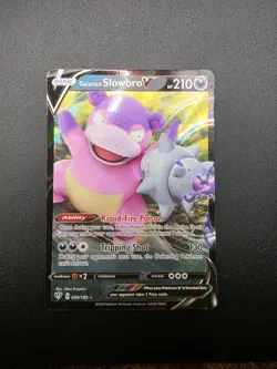Pokemon TCG Galarian Slowbro V Darkness Ablaze Ultra Rare Card 099/189 Mint NM - Image 4