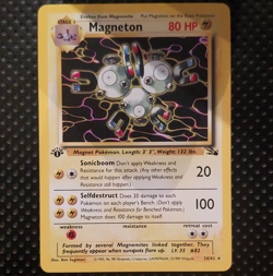 Pokemon TCG Magneton 26/62 Fossil 1st Edition Rare Regular English 80 HP - Image 1