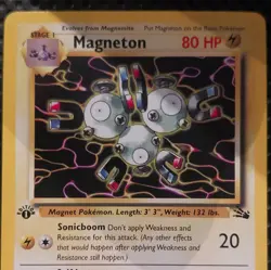 Pokemon TCG Magneton 26/62 Fossil 1st Edition Rare Regular English 80 HP - Image 2