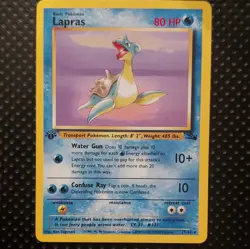 Pokemon TCG Lapras 25/62 Fossil 1st Edition Rare Regular English 1999 80HP Basic - Image 1