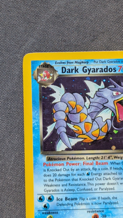 Vintage Pokemon TCG - Team Rocket - Unlimited Dark Gyarados 8/82 Holo: LP-/MP+ - Image 2