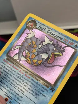 Pokemon TCG Dark Gyarados Holo Card Team Rocket Set 8/82 WOTC Vintage Swirl LP - Image 3