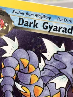 Pokemon TCG Dark Gyarados Holo Card Team Rocket Set 8/82 WOTC Vintage Swirl LP - Image 4
