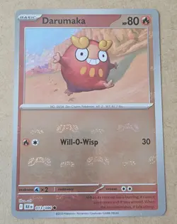 Pokemon TCG: Darumaka Reverse Holo Master Ball 013/086 - Black Bolt - Image 1
