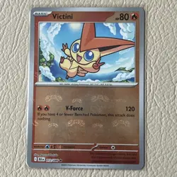 Pokemon TCG Victini 012/086 Black Bolt Holo Rare English Master Ball - Image 1