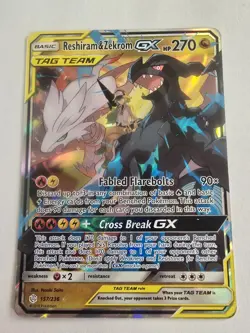 Pokemon TCG Reshiram & Zekrom GX 157/236 Cosmic Eclipse Tag Team - Image 1