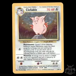 Clefable Holo #1/64 No Symbol Error Jungle NM/LP Pokemon 1999 - Image 1