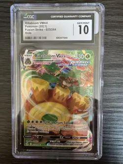Pokemon Rillaboom VMAX holo #23 Fusion Strike 2021 - CGC 10 Gem Mint - Image 1