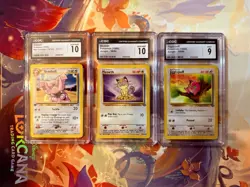 Pokemon 3-Card CGC Graded Lot with a 1st Edition Granbull POP 31 - Image 1