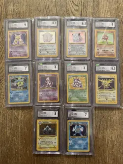 Pokemon Base Set Unlimited CGC Graded Card Lot - Image 1
