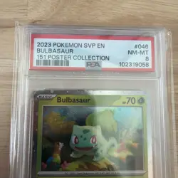 2023 POKEMON SVP ROMO 151 POSTER COLLECTION #046 BULBASAUR PSA 8 - Image 2
