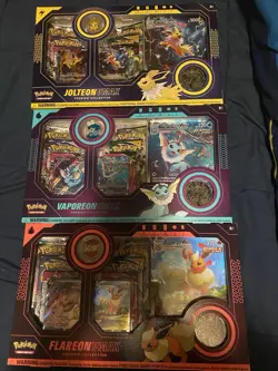 Pokemon Eeveelution VMAX Premium Collection Box Set Vaporeon, Flareon, Jolteon - Image 1