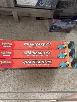 Lot Of 3 Pokemon Charizard Ex Special Collection Box SWIRL PROMOS Sealed - Image 2