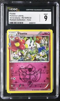 CGC 9 MINT Floette Generations RC18/RC32 Radiant Collection Holo Pokemon Card - Image 1