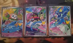 Pokemon First Partner Illustration Collection | Gen 7 Starters | Set Of 3 NM - Image 1