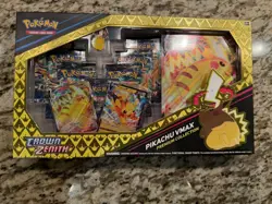 Pokemon TCG Crown Zenith Pikachu Vmax Premium Collection Box 7 packs SEALED - Image 1