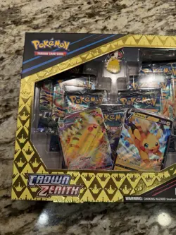 Pokemon TCG Crown Zenith Pikachu Vmax Premium Collection Box 7 packs SEALED - Image 2