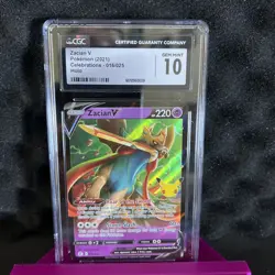 2021 Pokemon Celebrations Zacian V 016/025 CGC 10 Gem Mint Ultra Rare 25th - Image 2