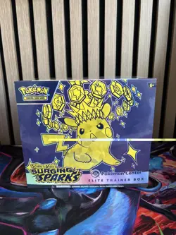 Pokemon TCG Pokemon Center Elite Trainer Box Sealed ETB Surging Sparks - Image 1