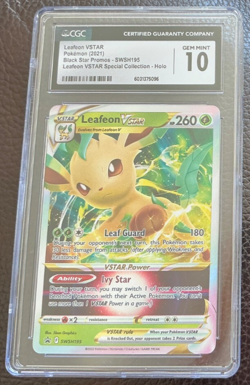 Leafeon VSTAR Holo 2021 Pokemon Black Star Promos SWSH195 CGC 10 Gem 💎 - Image 2