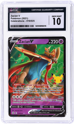 2021 Pokemon Celebrations Zacian V #16 CGC 10 - Image 1
