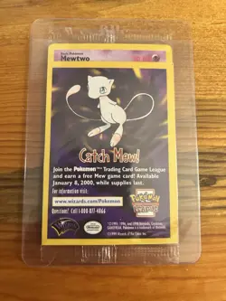 Mewtwo Pokemon The First Movie Promo Card Factory Sealed 1999 WB Gold Stamp - Image 1