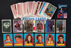 1978 Topps Superman The Movie Complete 1-77 Card Set + 6 Stickers 6 Foil Wrapper - Image 1