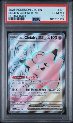 Lillie's Clefairy ex PSA 10 - Journey Together Pokemon TCG Graded 173/159 - Image 1