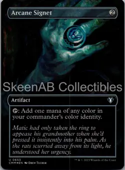 MTG SkeenAB Arcane Signet (Borderless) FOIL Commander Masters NM - Image 1