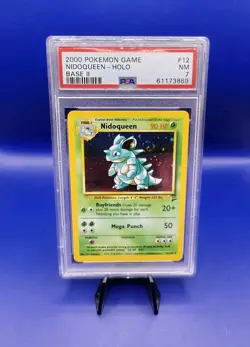 Nidoqueen 12/130 Holo Rare Base Set 2 Pokemon Card TCG WOTC 2000 PSA 7 SWIRL - Image 1