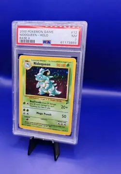 Nidoqueen 12/130 Holo Rare Base Set 2 Pokemon Card TCG WOTC 2000 PSA 7 SWIRL - Image 2