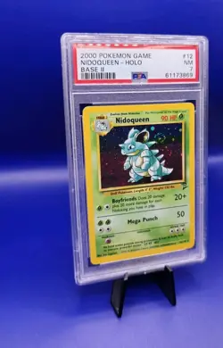 Nidoqueen 12/130 Holo Rare Base Set 2 Pokemon Card TCG WOTC 2000 PSA 7 SWIRL - Image 3