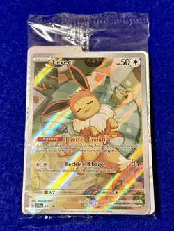 Pokemon TCG Eevee SVP 173 Prismatic Evolutions ETB Full Art Promo Card Sealed - Image 1