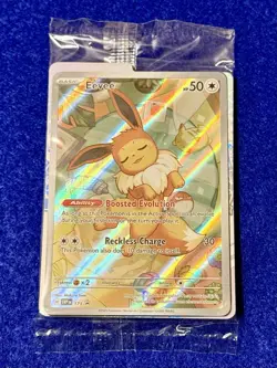 Pokemon TCG Eevee SVP 173 Prismatic Evolutions ETB Full Art Promo Card Sealed - Image 1