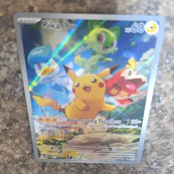 Pokemon TCG Pikachu 027 SVP Scarlet & Violet Promo Holo EN 2023 60 HP - Image 4