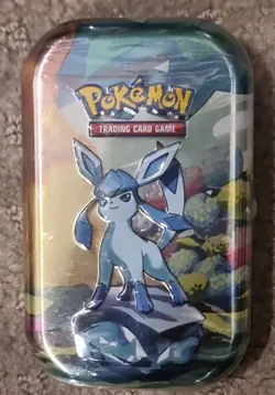 Pokemon TCG Scarlet & Violet—Prismatic Evolutions Glaceon Mini Tin 20 Cards - Image 1
